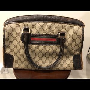Vintage Gucci Handbag with Signature Web